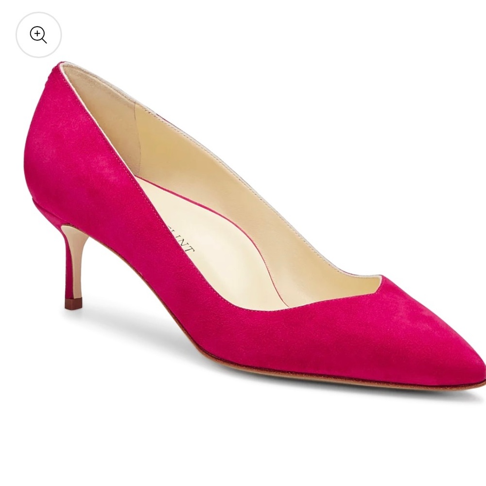 Sarah Flint perfect pump in “pomegranate suede”; size 
37.5 (7.5 US)